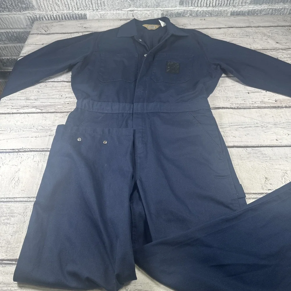 C.E. Schmidt Workwear Coveralls Mens Blue Cotton Twill Jumpsuit Size M